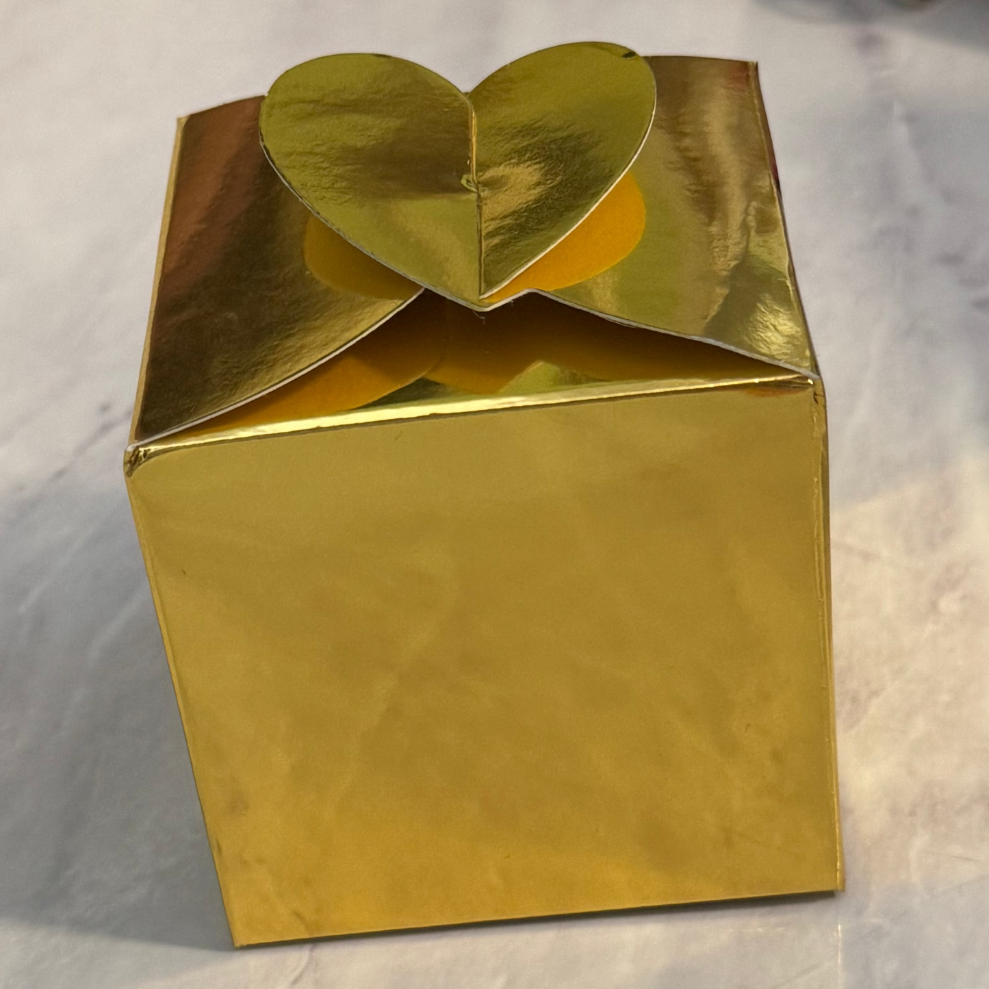 Gold Heart Gift Box