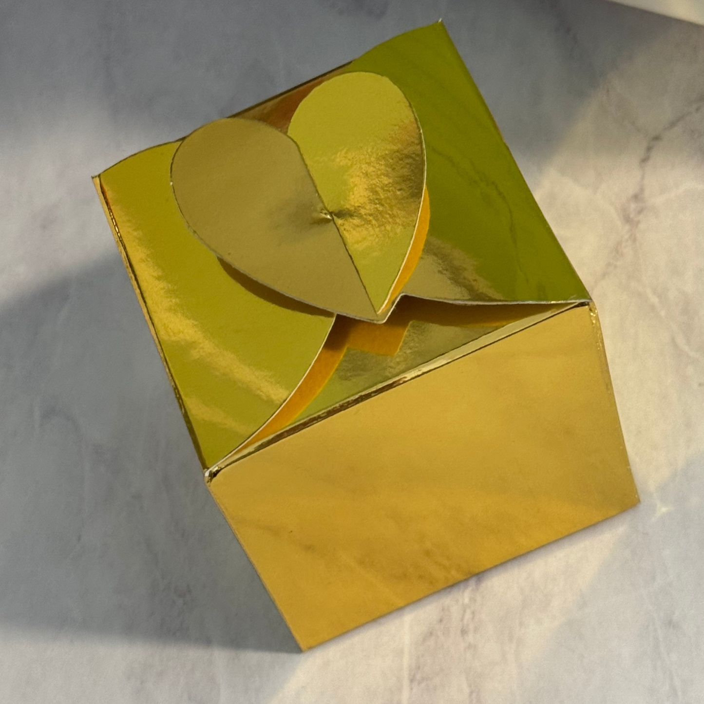 Gold Heart Gift Box